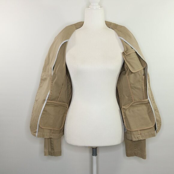 Lands End Canvas Jacket Casual Blazer Khaki Tan - Picture 10 of 15